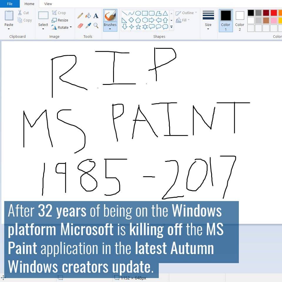 Microsoft Paint muore, ma resuscita in App!