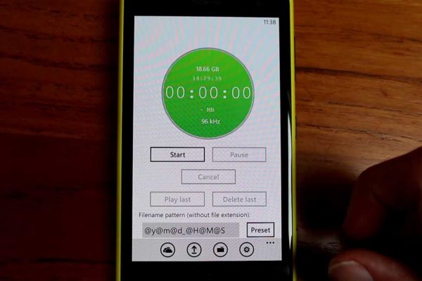 App registratore su Nokia Lumia