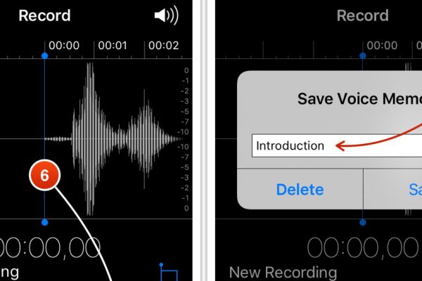 App registratore audio su iPhone