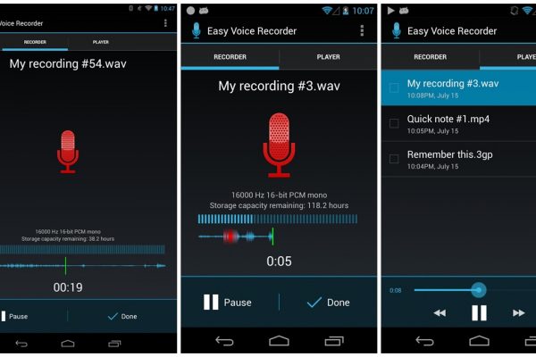 Registratore audio su Android