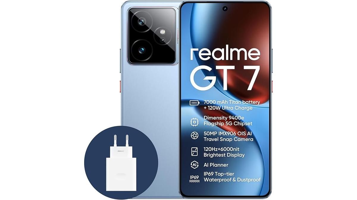 realme GT7 5G 12+256GB Batteria 7000mAh 120W charge Processore Dimensity 9400e