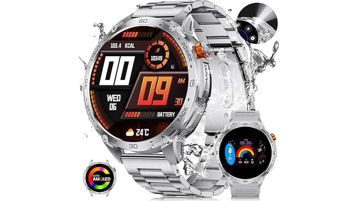 Smartwatch Uomo con Torcia LED LIGE