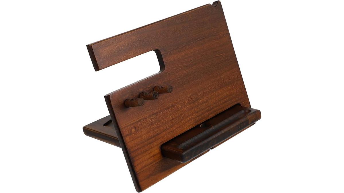 BESTonZON 1 Set Staffa portaoggetti docking station in legno