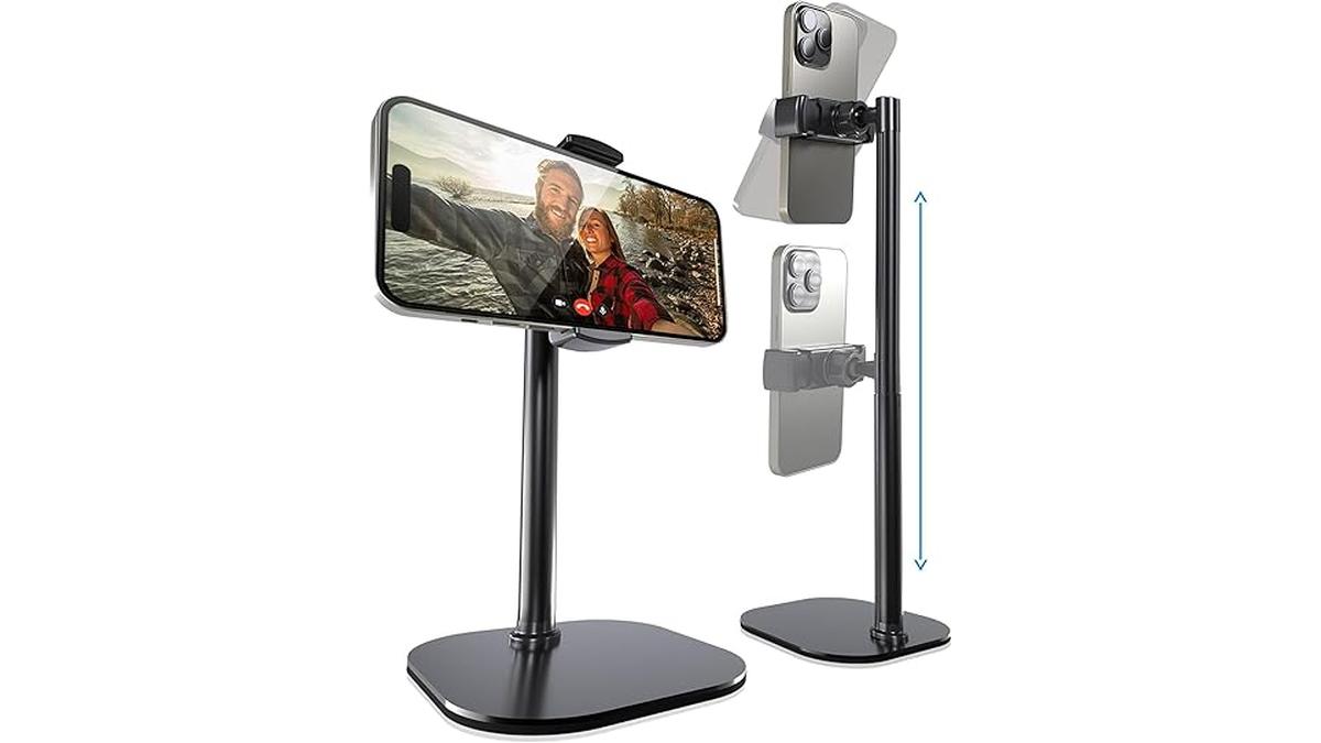 Cooper ChatStand – Supporto per Telefono per Scrivania Regolabile in Altezza 24-36cm | Porta Cellulare da Tavolo