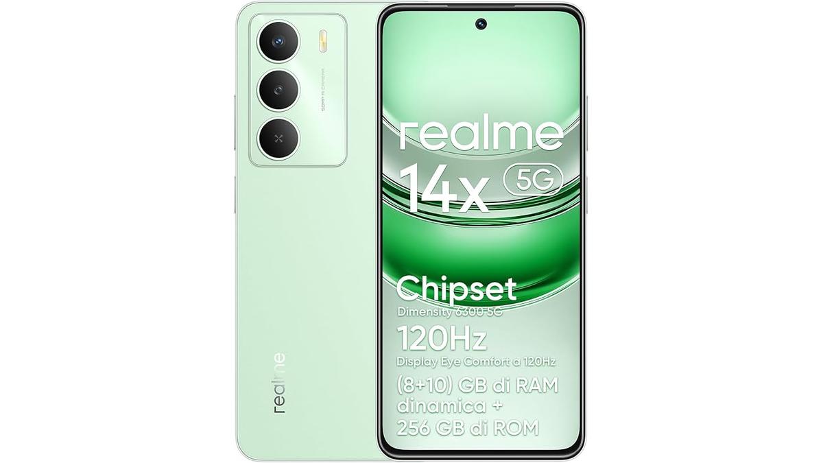 realme 14x 5G Smartphone (8+10)GB Dynamic RAM 256GB ROM