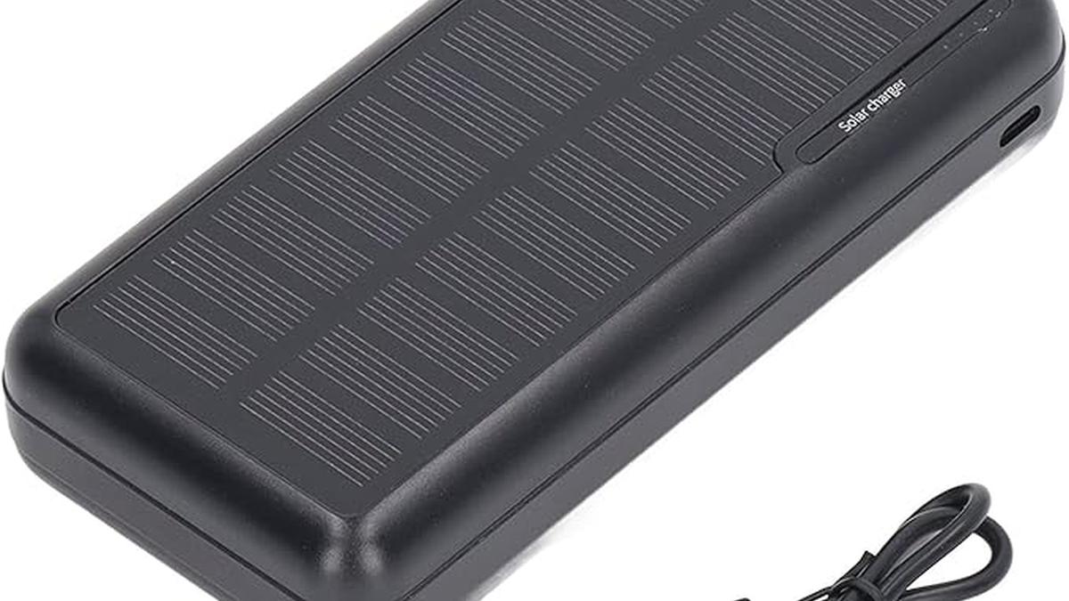 Solar Power Bank Caricatore Solare 2 Porte USB 30000mAh