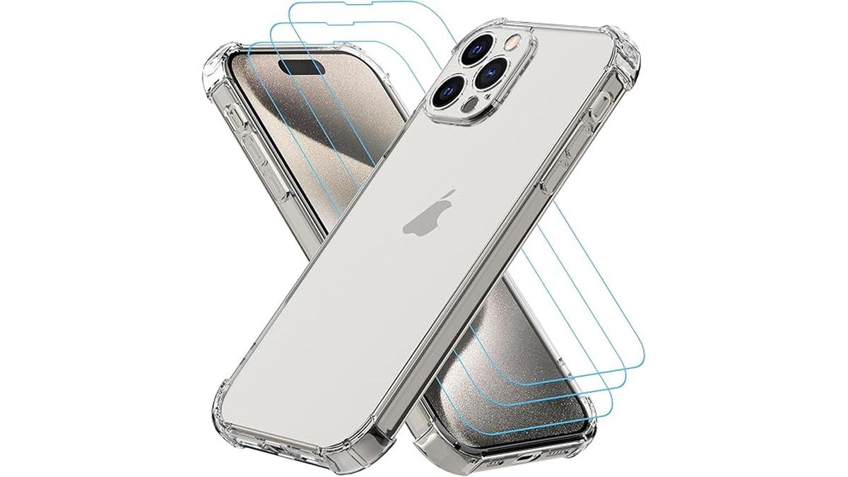 Totill Cover per iPhone 15 Pro Max + 3 vetro temperato protezione schermo
