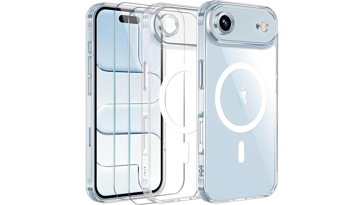 Yohii 3 in 1 Magnetica Cover per iPhone Air con 2 Pezzi Vetro Temperato [Protezione Fotocamera] Compatibile con MagSafe