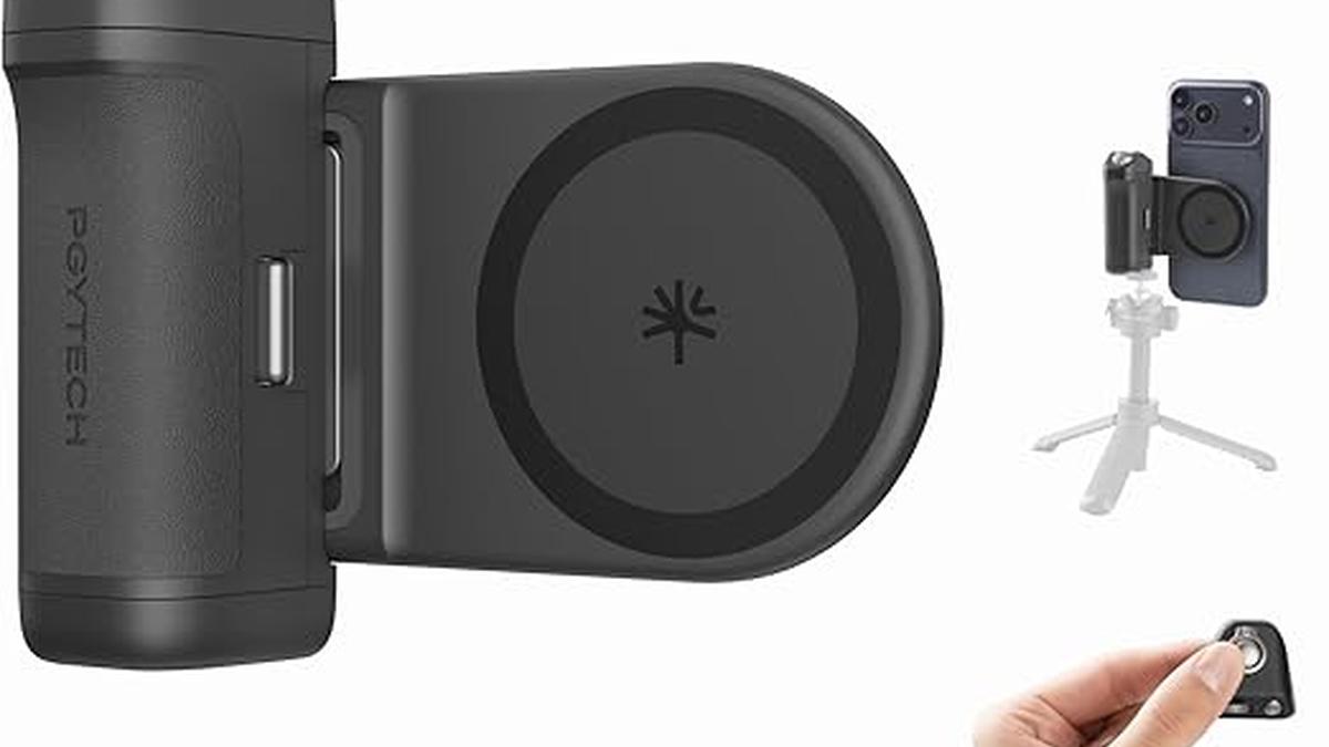 PGYTECH MagCam 2 Impugnatura Smartphone 3-in-1 con Telecomando Bluetooth e Supporto MagSafe