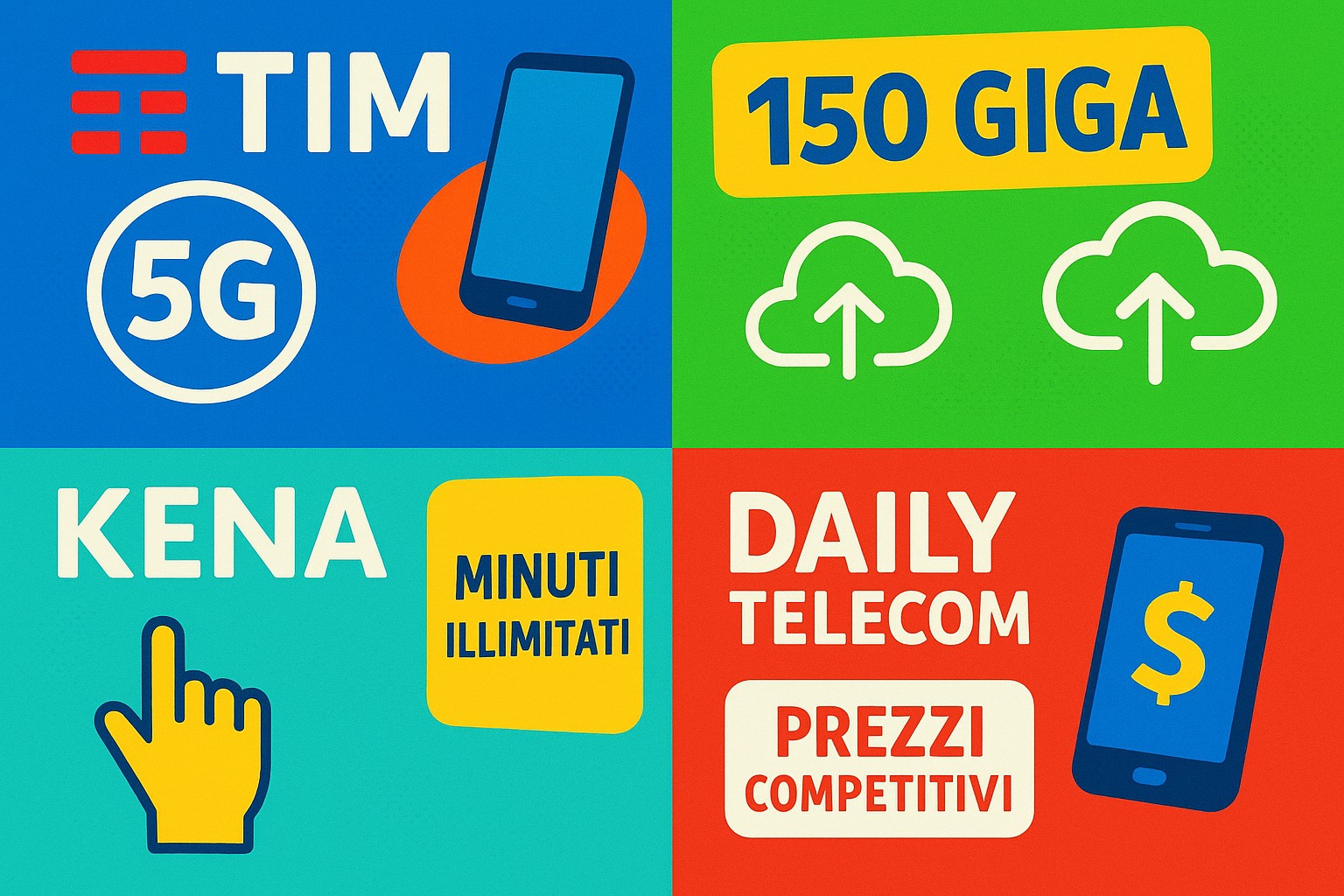 Le migliori offerte TIM, Kena e Daily Telecom: guida completa