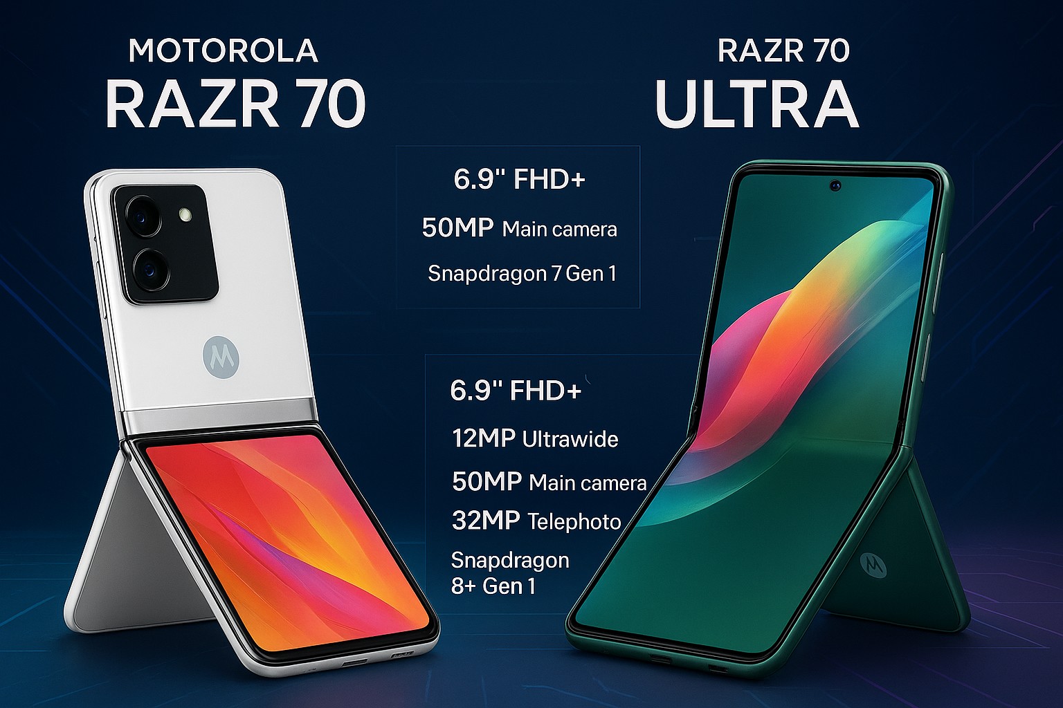 Schede Tecniche e Colorazioni del Motorola Razr 70 e Razr 70 Ultra