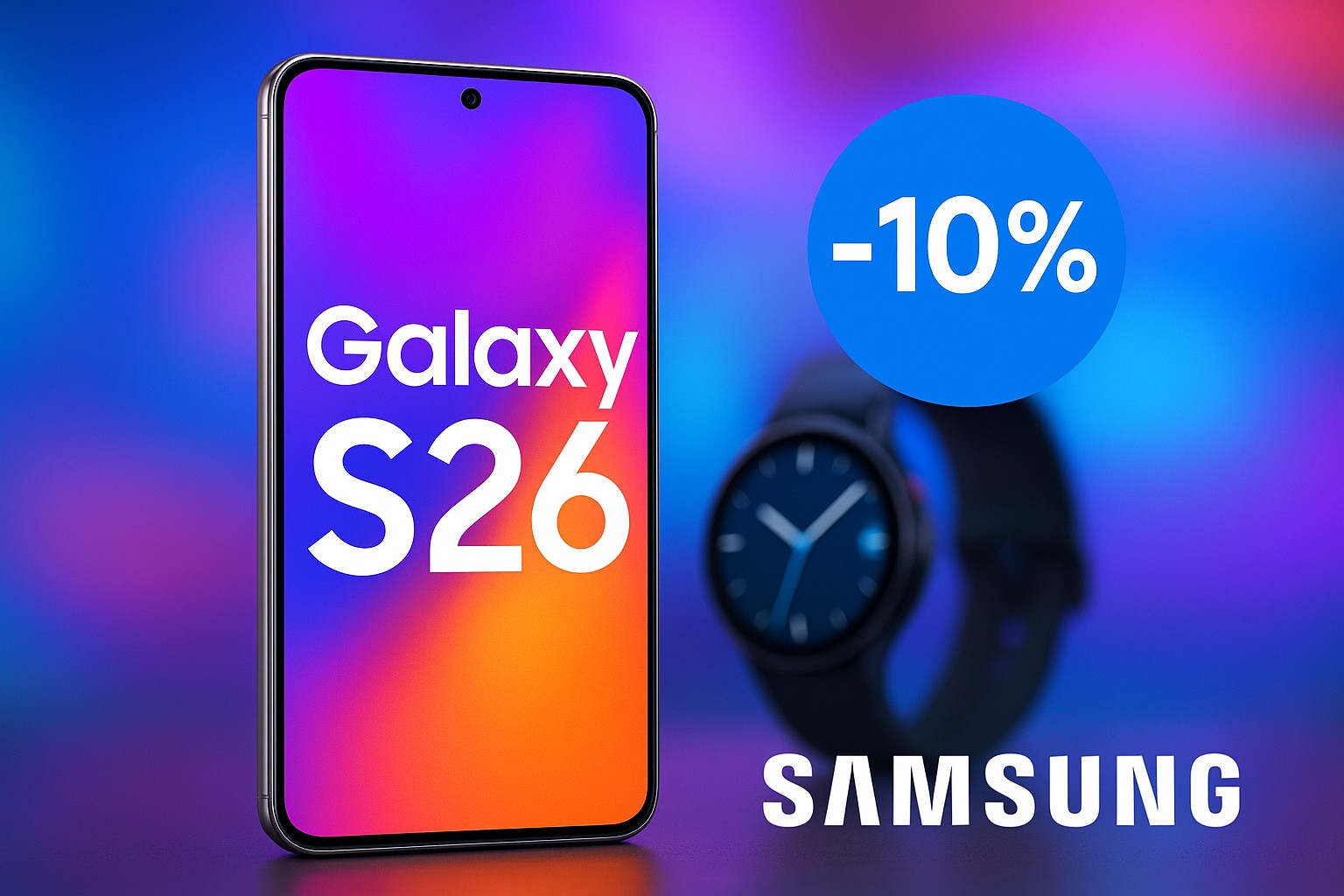 Galaxy S26: -10% su tutta la serie e un Galaxy Watch8 in regalo fino al 4 maggio 4 Galaxy S26: -10% su tutta la serie e un Galaxy Watch8 in regalo fino al 4 maggio