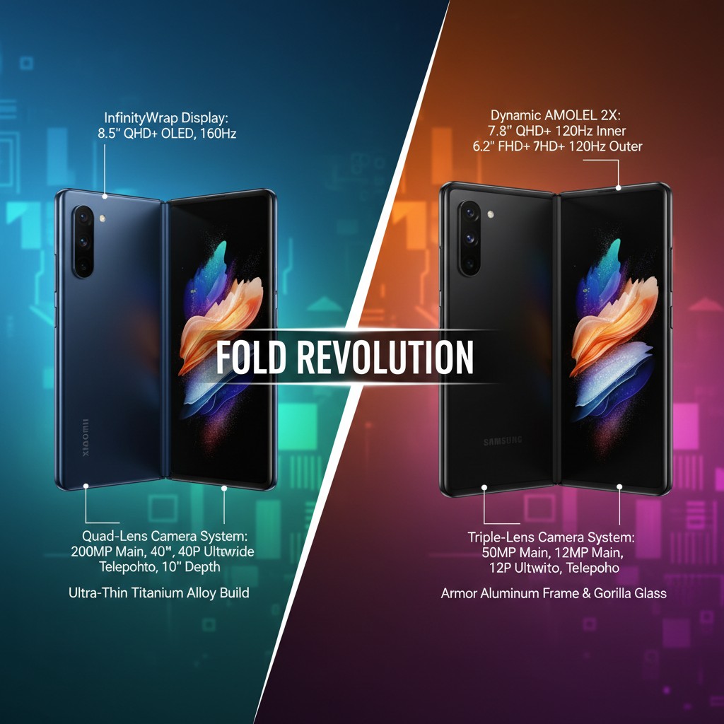 Confronto tra Xiaomi 18 Fold e Samsung Galaxy Z Fold 8