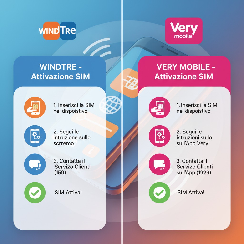 Problemi di attivazione SIM con WindTre e Very Mobile risolti