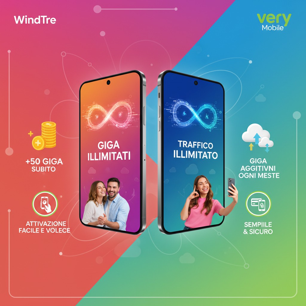 Vantaggi del passaggio a WindTre e Very Mobile per i nuovi clienti