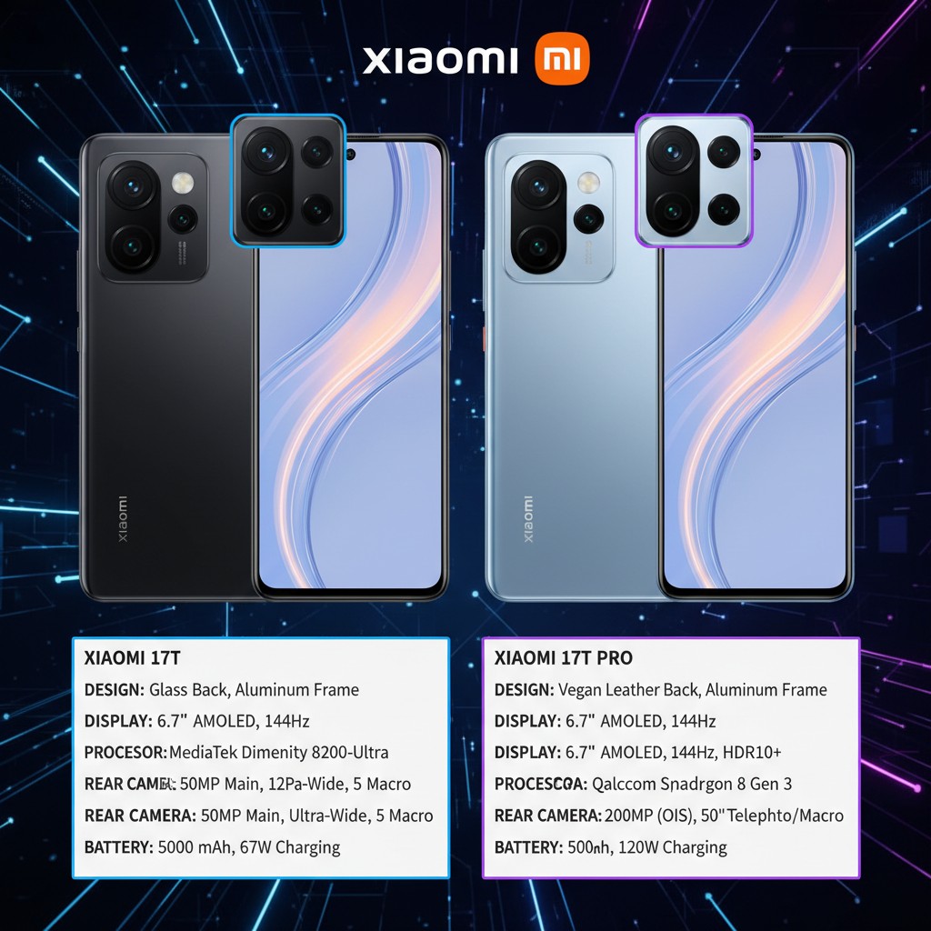 Xiaomi 17T Pro vs Xiaomi 17T: Qual è il migliore?