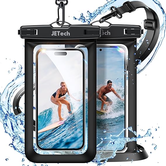 Custodia impermeabile JETech IPX8 per smartphone, 2 pezzi a 12,34 €
