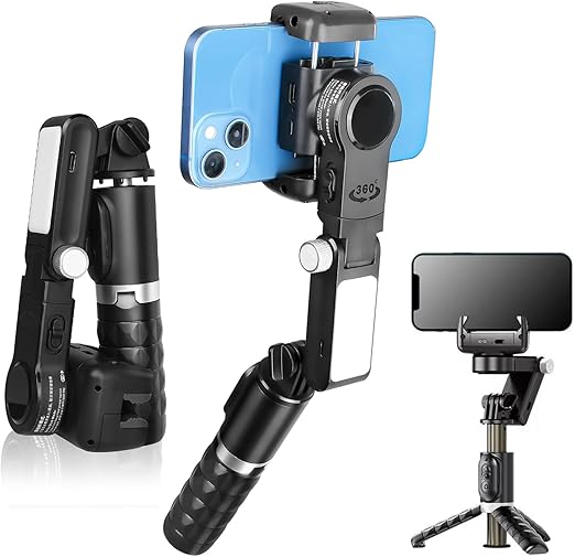 Gimbal Stabilizzatore Smartphone con Treppiede e Telecomando 2 Gimbal Stabilizzatore Smartphone con Treppiede e Telecomando