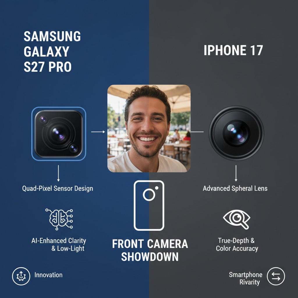 Samsung Galaxy S27 Pro e Ultra copieranno la fotocamera frontale di iPhone 17? 2 Samsung Galaxy S27 Pro e Ultra copieranno la fotocamera frontale di iPhone 17?