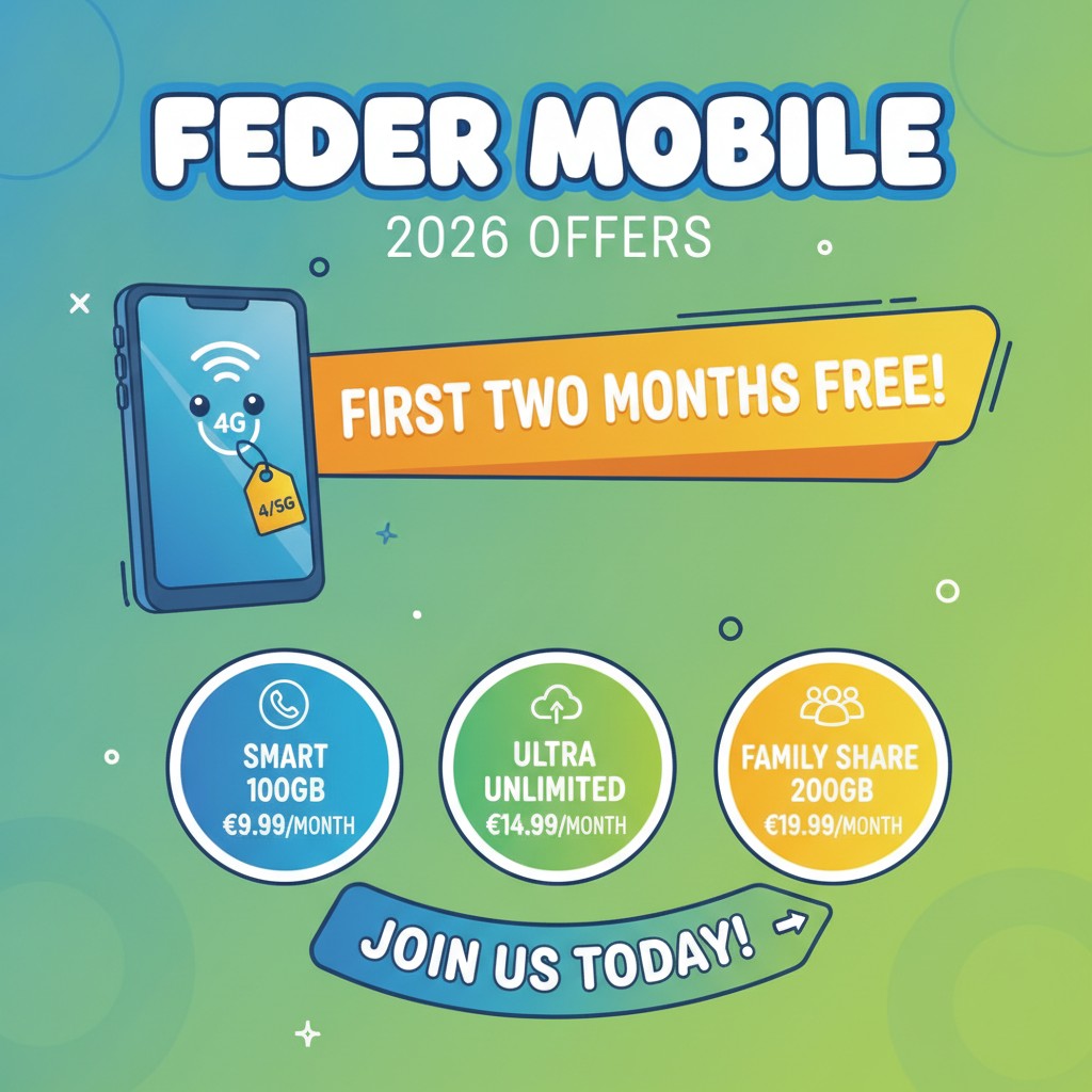 Feder Mobile: Due Mesi Inclusi con le Nuove Offerte 1 Feder Mobile: Due Mesi Inclusi con le Nuove Offerte
